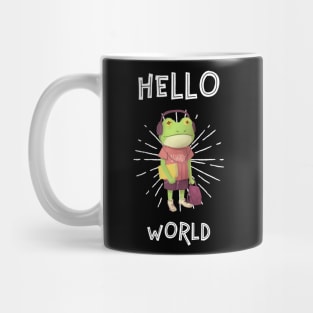 Hello World - cute frog Mug